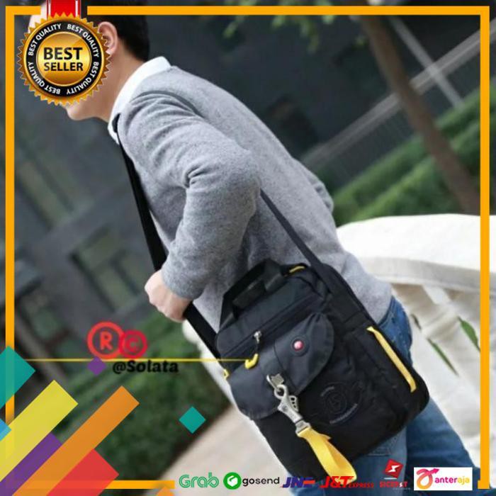 NEW.. TAS SELEMPANG PRIA ORIGINAL - TAS SELEMPANG KANVAS PRIA - TAS BAHU ..TERMURAH