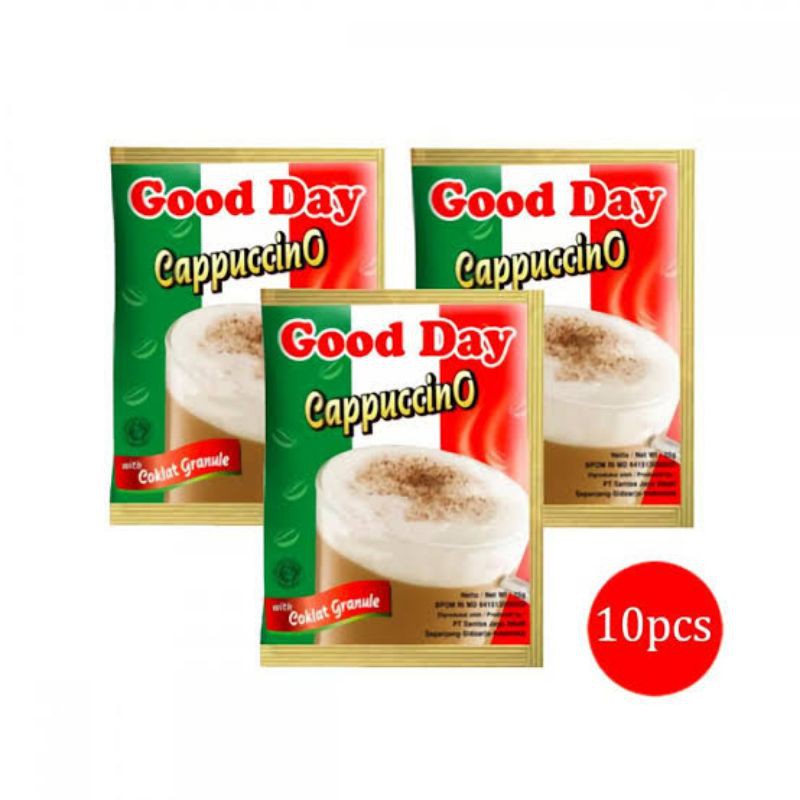 Good Day Cappucino with Choco granule / 1 renceng isi 10 sachet @20 gram