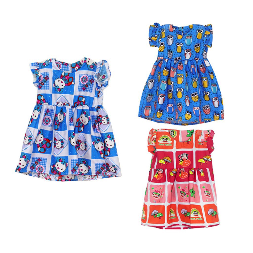 PA DRESS ANAK DASTER RUFFLE ANAK BAJU ANAK PEREMPUAN HOME DRESS TERLARIS