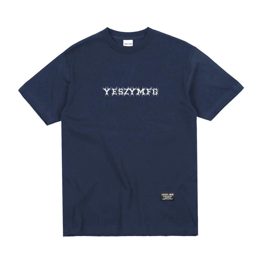 YESZY.MFG Tshirt Navy Future Logo F. White