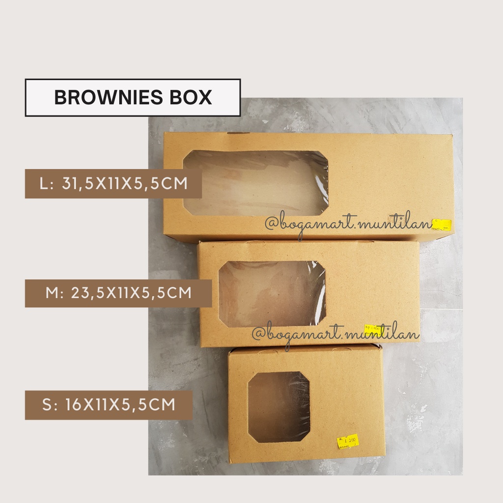 

Box Brownies S 16x11x5,5 / Dus Brownies S / Brownies Box / Kardus Brownies / Packaging Brownies / Kemasan Brownies / Box Makanan
