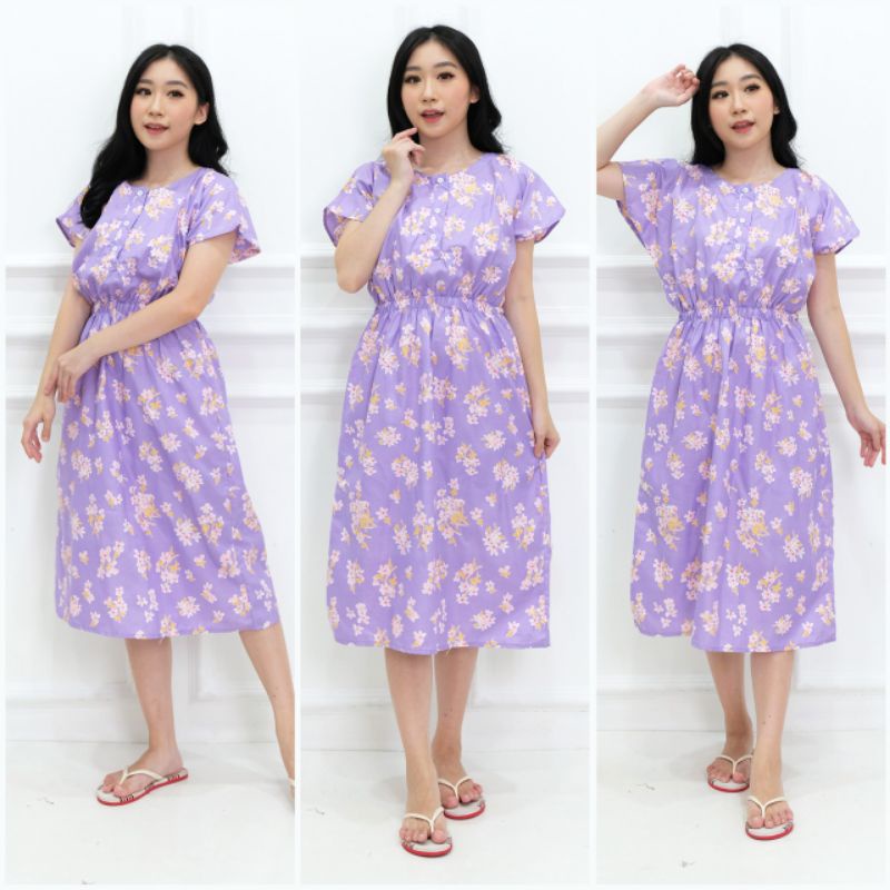 DASTER MANOHARA KARAKTER LD 115 | KANCING DEPAN BUSUI BUMIL BAJU TIDUR VIRAL-MANO LALUNA UNGU