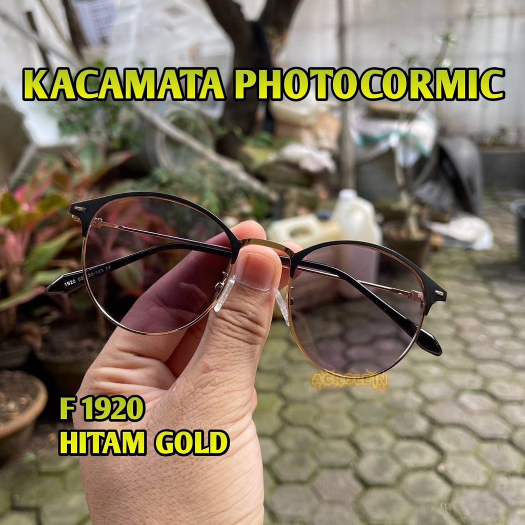 KACAMATA PHOTOCROMIC ANTIRADIASI 2 IN 1 PHOTOCHROMIC PRIA WANITA FRAME LENSA PREMIUM KOREAN STYLE