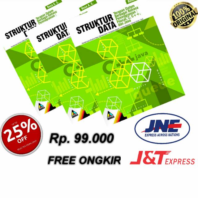 Buku STRUKTUR DATA dalam terapan berbagai bahasa PEMROGRAMAN : PASCAL , C++ , C dan JAVA