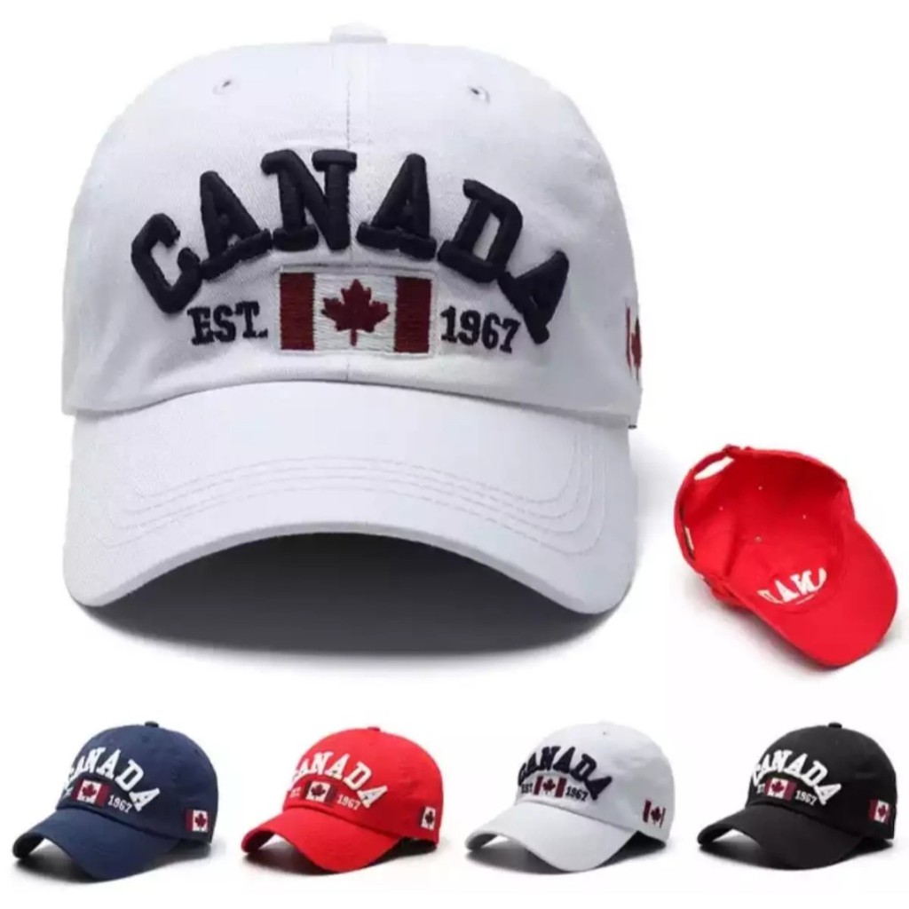 Topi Baseball CANADA Pria &amp; Wanita Terbaru Nyaman &amp; Elegant Model dan Desain Terkini