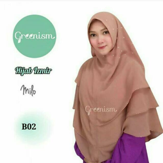 Izmir Hijab by Greenism Khimar Ceruty Non Ped  Khimar Ceruty Premium Khimar Ceruty Payet Jumbo