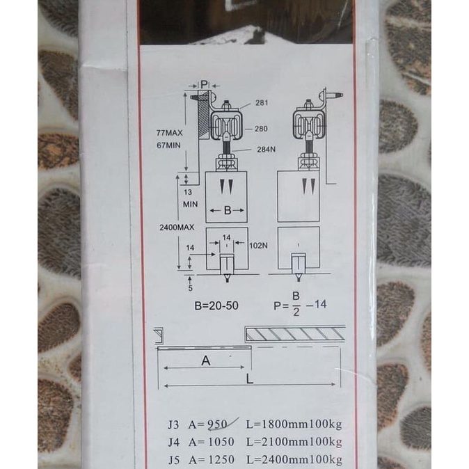 REL PINTU DORONG SOLIGEN/REL PINTU GESER/PINTU DORONG J5