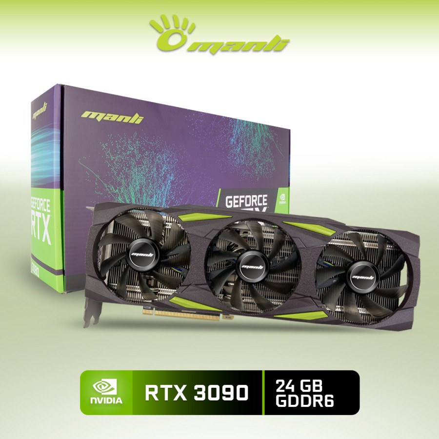 VGA NVIDIA MANLI RTX 3090 24GB DDR6 384 BIT REAL CAPACITY