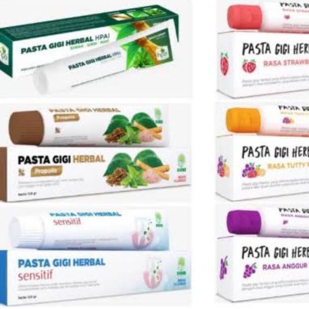 Pasta gigi herbal HNI HPAI - Siwak, pasta gigi cengkeh, pasta gigi propolis dan pasta gigi sensitif
