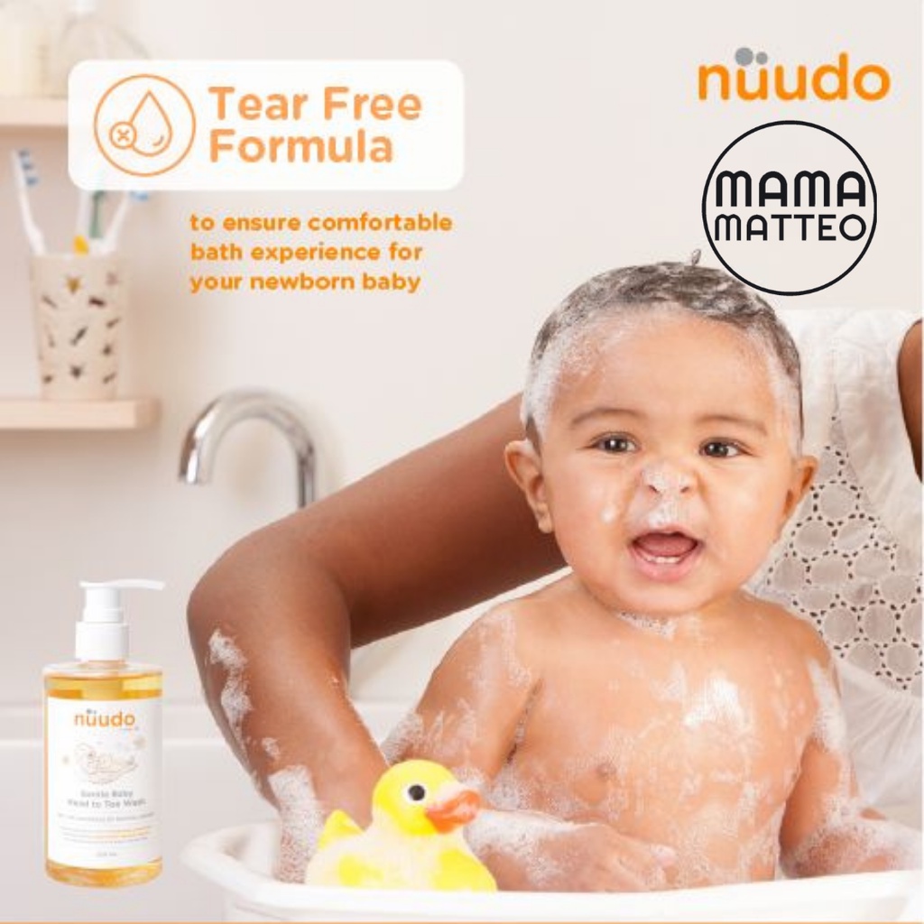 NUUDO Refill Size 475ml Gentle Baby Head to Toe Wash / Bubbly Kids Body &amp; Face Wash / Conditioning Kids Shampoo / Daily Moisturizing Body Lotion / BANDUNG