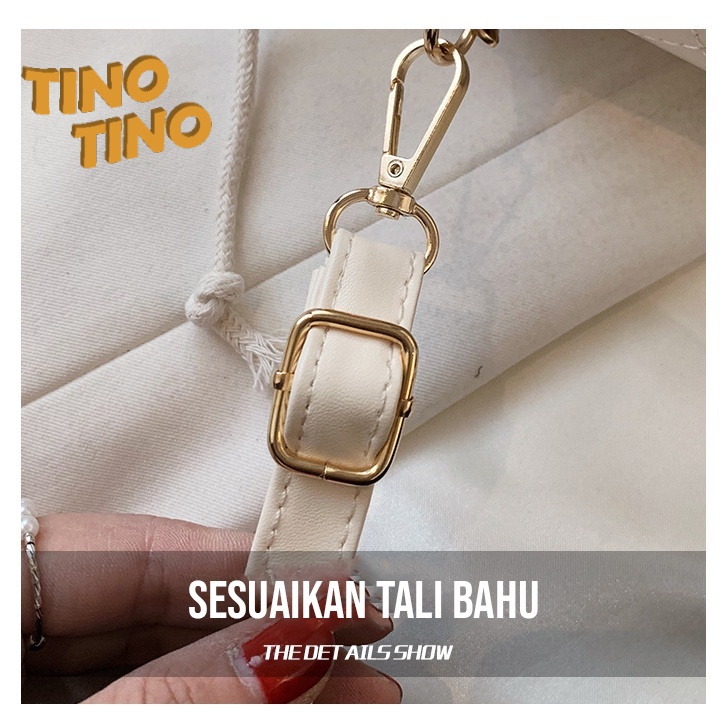 CJWB-8233 TINO TINO Tas Wanita-8233 Tas Selempang Model Serut Dengan Desain Mutiara Fashionable
