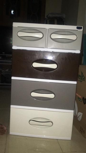 Lemari Plastik Laci 4 Susun / Cabinet Rovega Kharisma Ckh-440