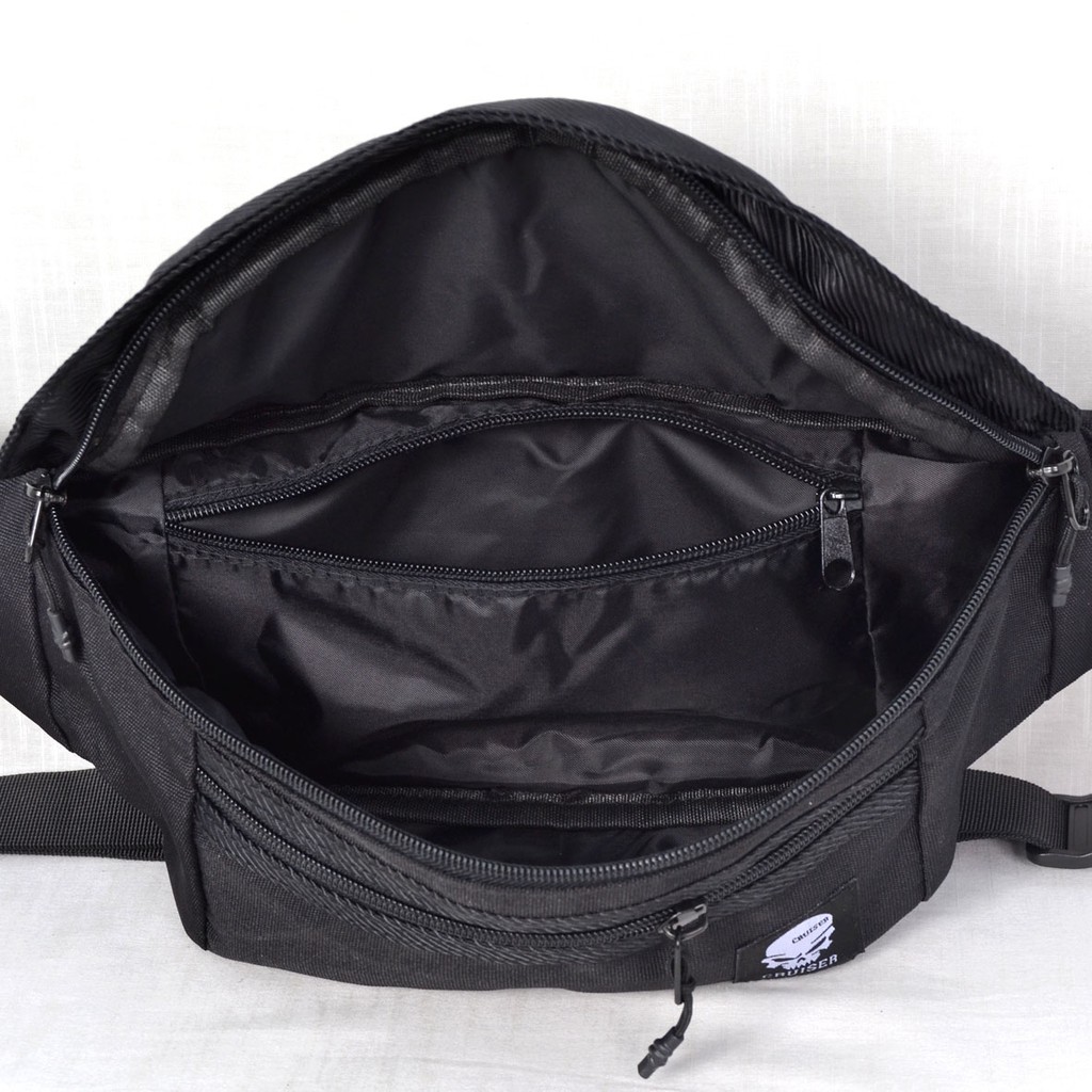 Tas Pria - Tas Pinggang Pria - Waistbag Cruiser Pria Hitam - Tas pinggang Pria Import 7657-3