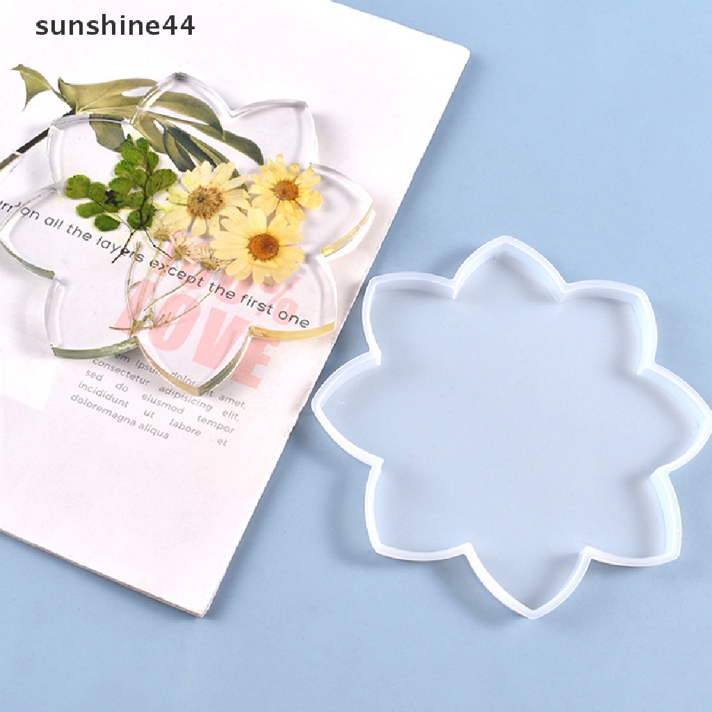 Sunshine Cetakan Resin Epoxy Bentuk Bunga Teratai Bahan Silikon Untuk Membuat Kerajinan Tangan DIY