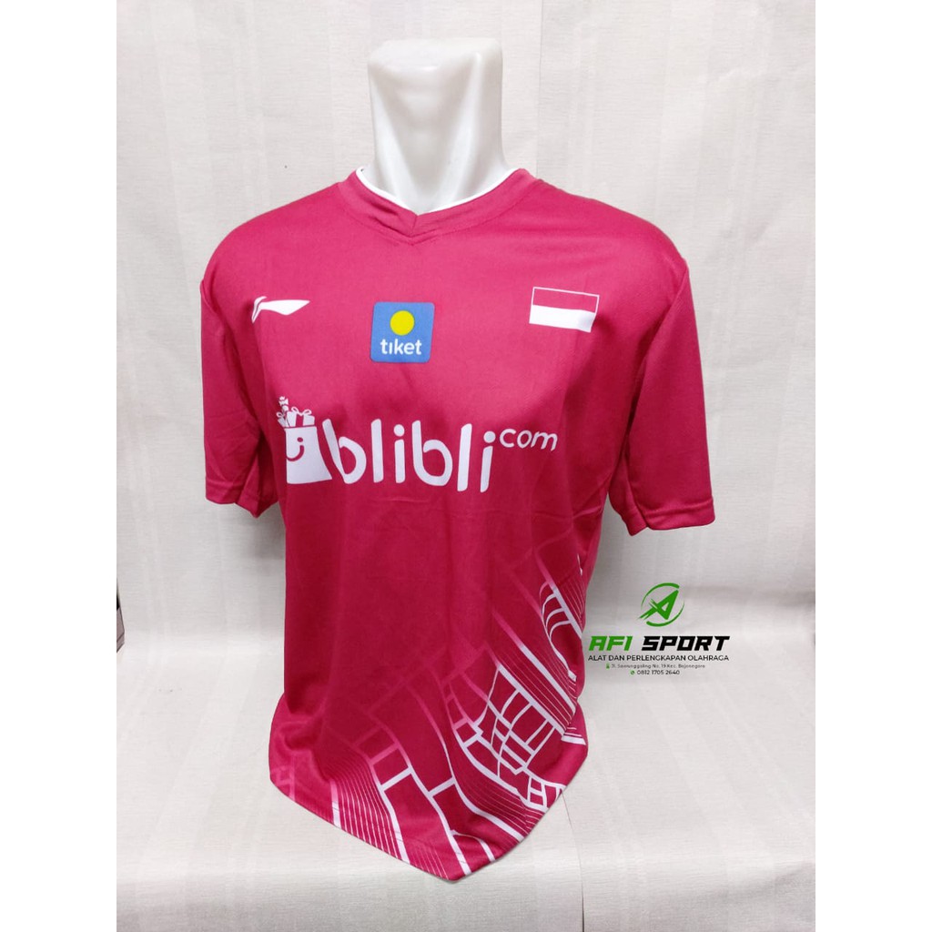 Kaos Badminton Yonex Minions Merah