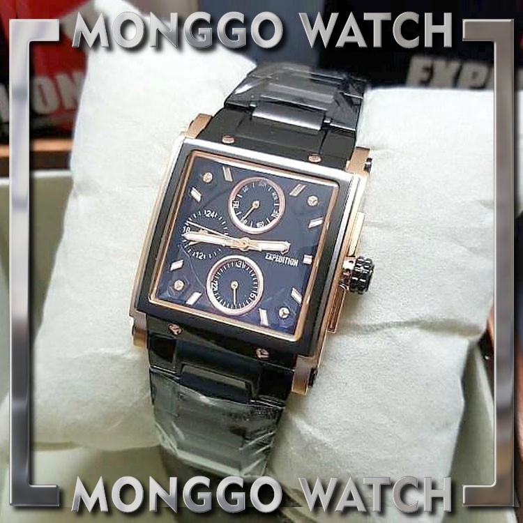 Jam Tangan Wanita EXPEDITION E 6731 Rosegold Black