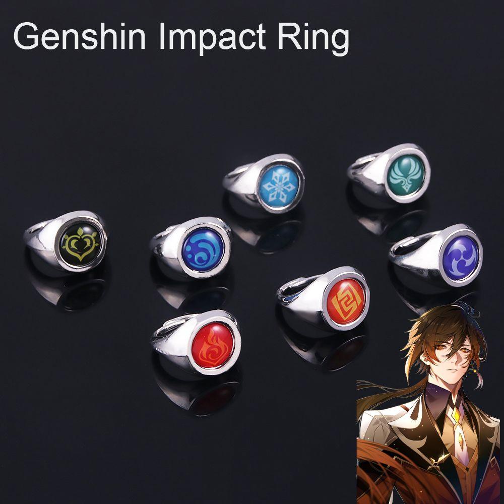 Needway Anime Game Cincin Pria Fashion Jari Dekorasi Halus Cosplay Rings