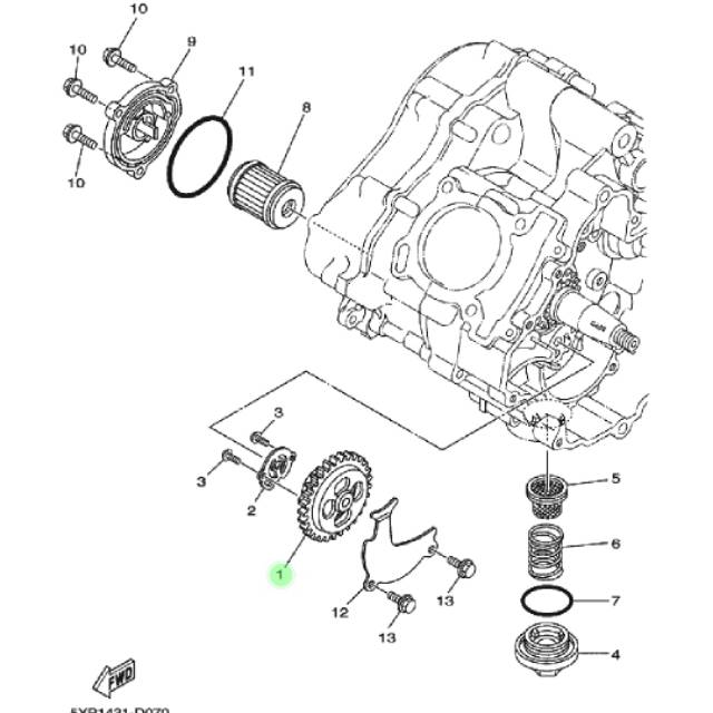 OIL PUMP POMPA OLI ASSY JUPITER MX 135 LAMA OLD NEW 55S 4 SPEED ORIGINAL YGP 1S7-E3300-00