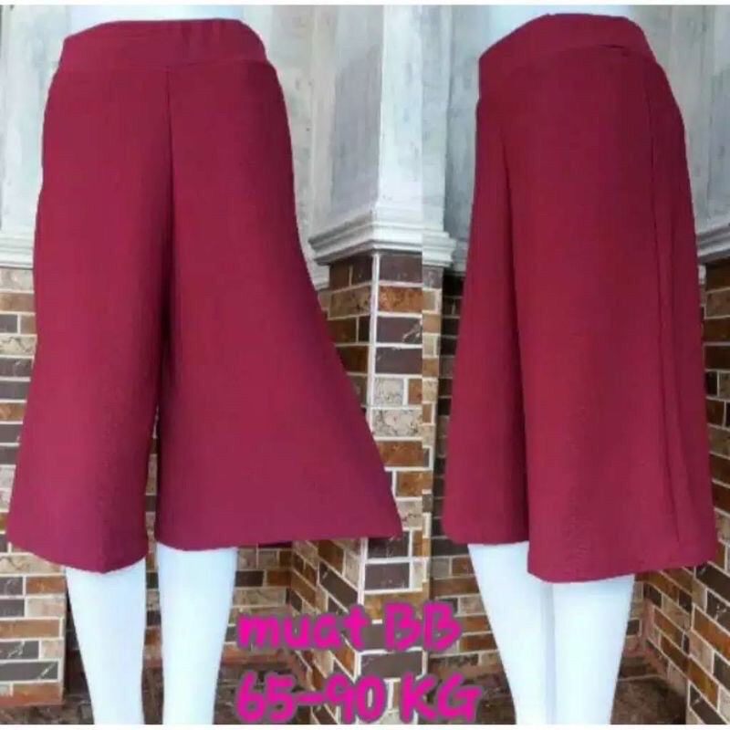 CELANA PENDEK JUMBO 7/8 SANTAI KULOT BIG SIZE PENDEK JUMBO WAFEL CEWEK WANITA DEWASA MURAH