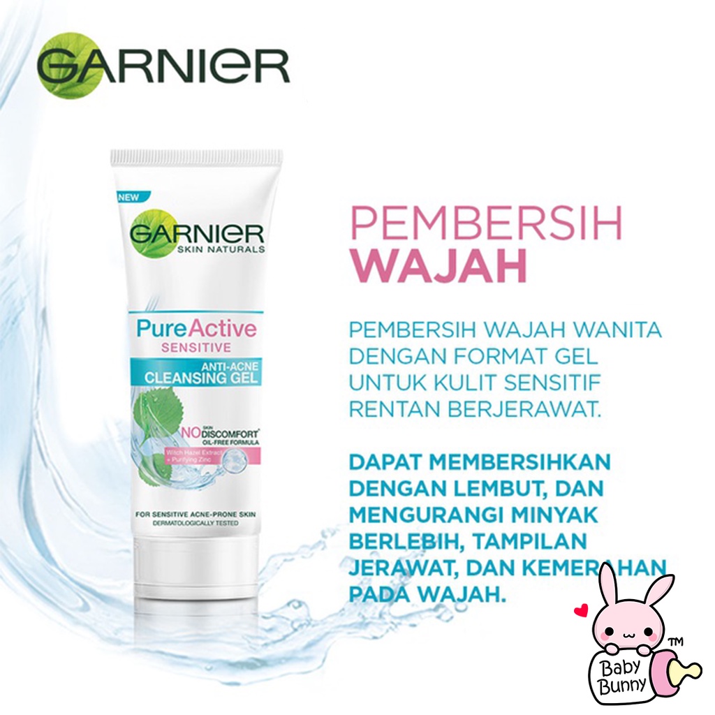 ❤ BELIA ❤ GARNIER Pure Active Matcha Deep Clean Sensitive Gel Anti-Acne White Foam Face Wash Scrub