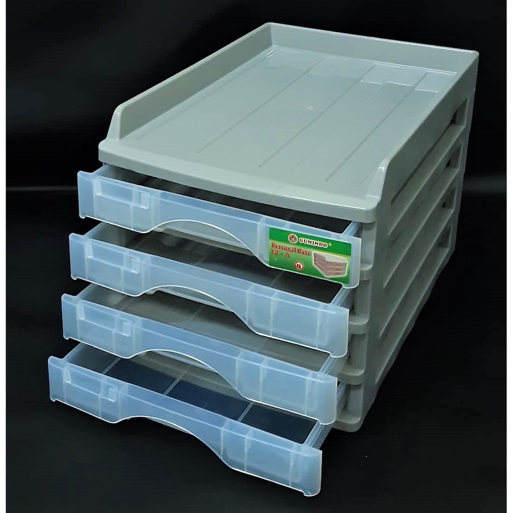 

LACI RAK KERTAS DOKUMEN 4 TINGKAT SUSUN LETTER TRAY PLASTIK FOLIO