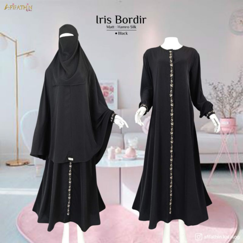 Gamis Iris Bordir by AFIFATHIN - Gamis Iris Bordir Afifathin - Iris Bordir Afifathin