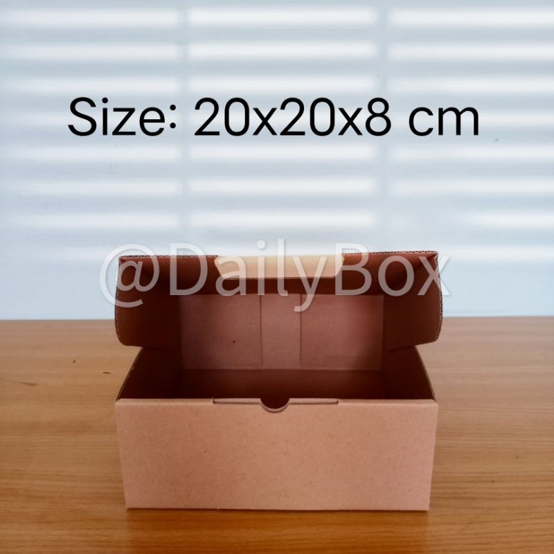 

[isi 10pcs] KARDUS MURAH, Packing box uk 20x20x8 cm die cut, DUS DIECUT