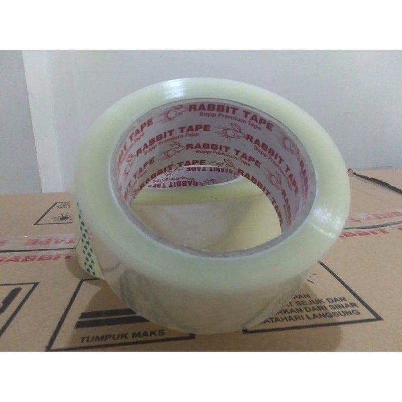 

Lakban Bening Merk Rabbit Tape 2 inch 100 Yard