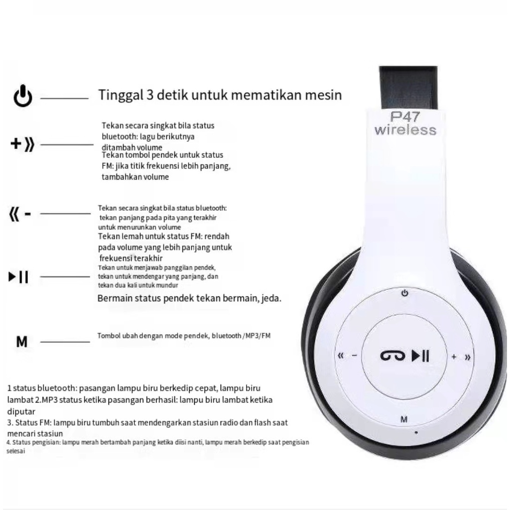 TWS Headphone Bluetooth P47 Realme Wireless Headphone Earphone Earpod Headset Hansfree Music Gaming Headset Bluetooth IOS/ANDROID #termurah #murah #fashionwanita