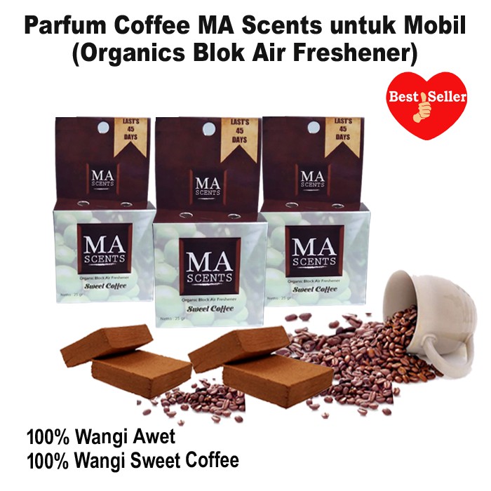 GEN - Pengharum Mobil Aroma Coffee MA SCENTS / Parfum Blok Organik MA SCENTS