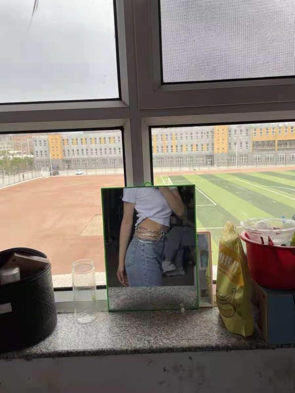 Wanita Rantai Jeans Tipis Seksi Kaki Lebar Pinggang Tinggi Celana Longgar Pelangsing Lurus Celana