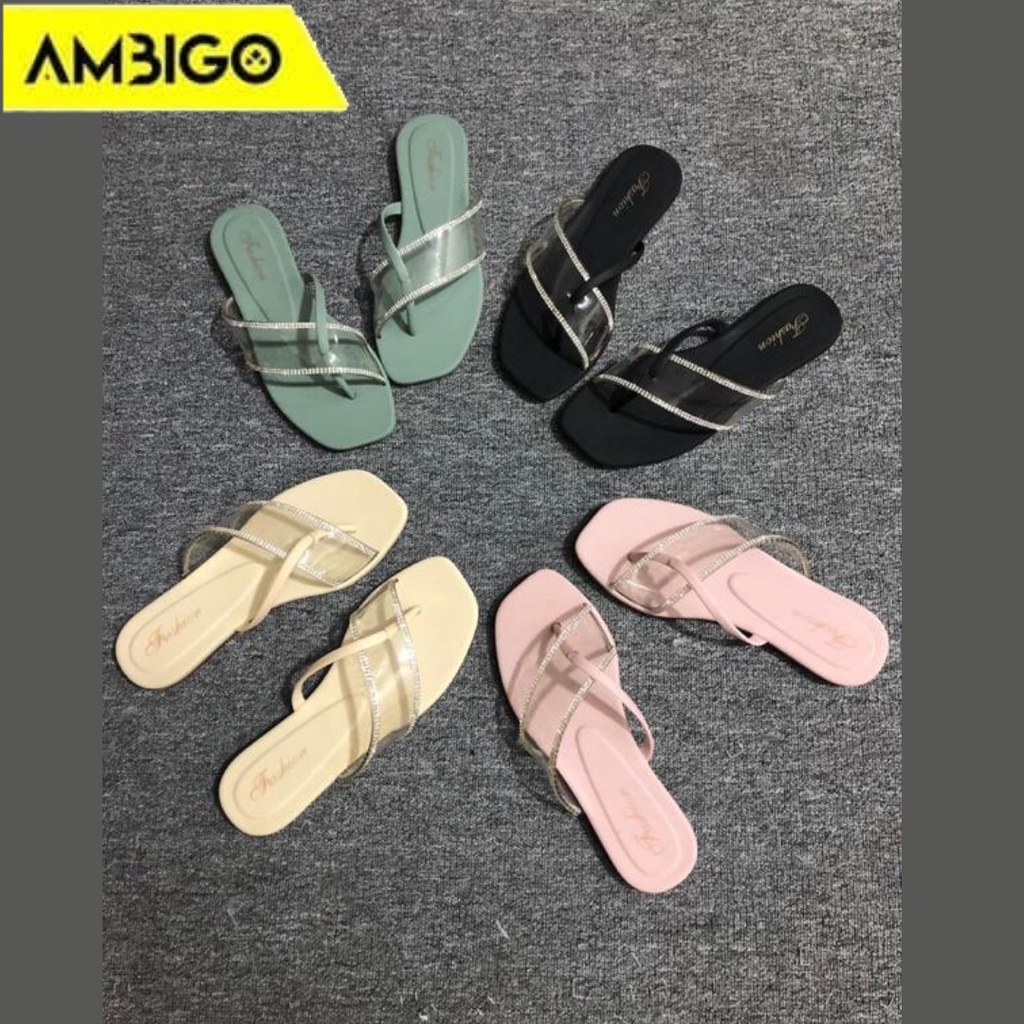 [ IMPORT 100% ] PROMO SALE ! Sandal Slide Import Wanita Ambigo Kirana Sendal Jepit Wanita Murah