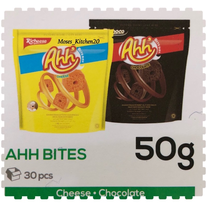 

NABATI AHH BITES POUCH KEJU 50G/NABATI AHH BITES POUCH COKLAT 50G/AHH BITES KEJU 50G/AHH BITES CHOCO