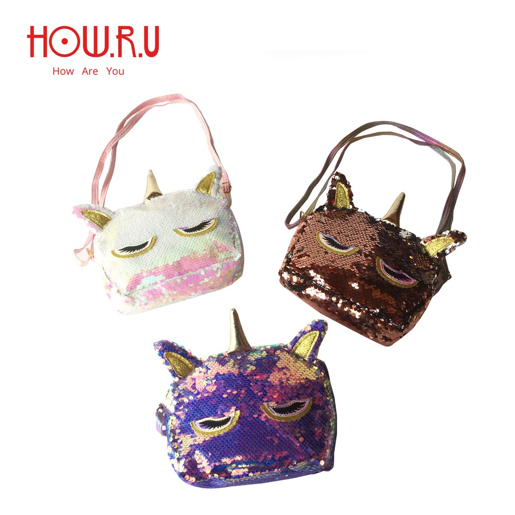 HOW.R.U | Tas Selempang Anak Sequin Mini Unicorn JCM0819