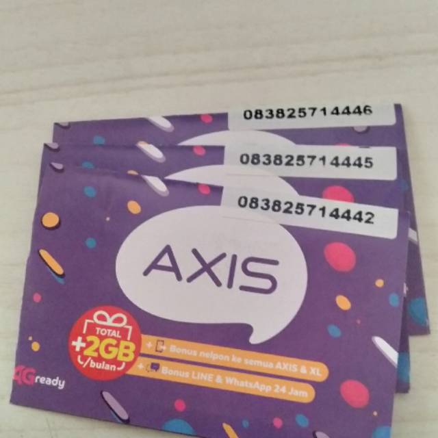 Kartu perdana AXIS 12 digit URUT fresh - MURAH masa aktif panjang