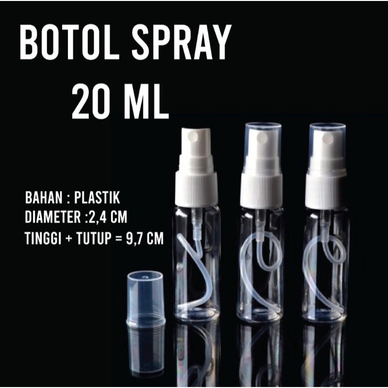 BOTOL SPRAY KOSONG 20 ML isi 100