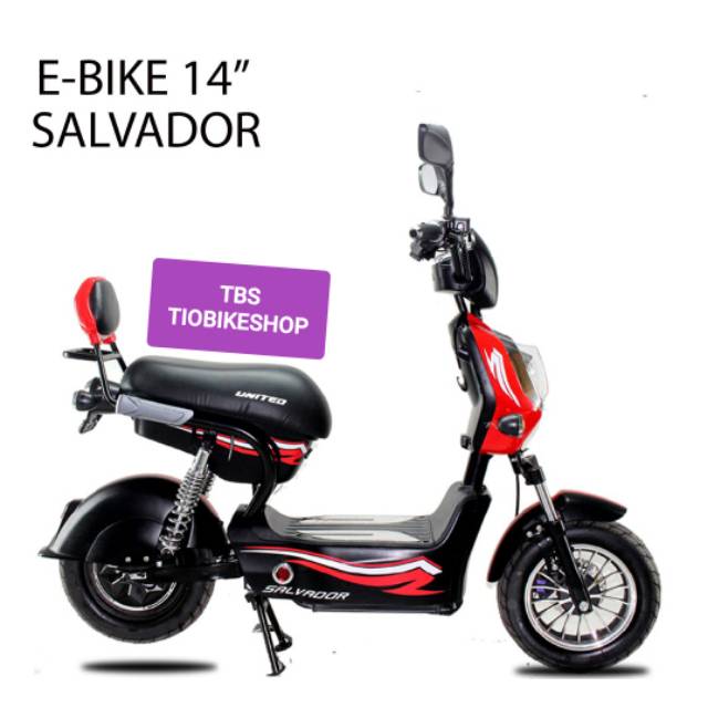  Sepeda  Elektrik  Cas United  E Bike SALVADOR 14 INCH TERBARU 