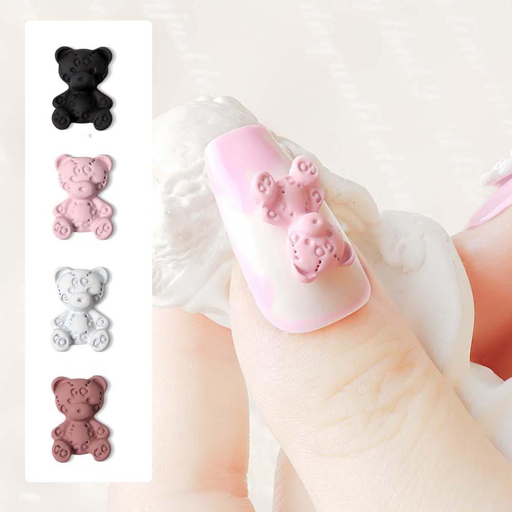 Mxbeauty Bear Nail Art Dekorasi Fashion Tiga Dimensi Kartun DIY Nail Art Dekorasi