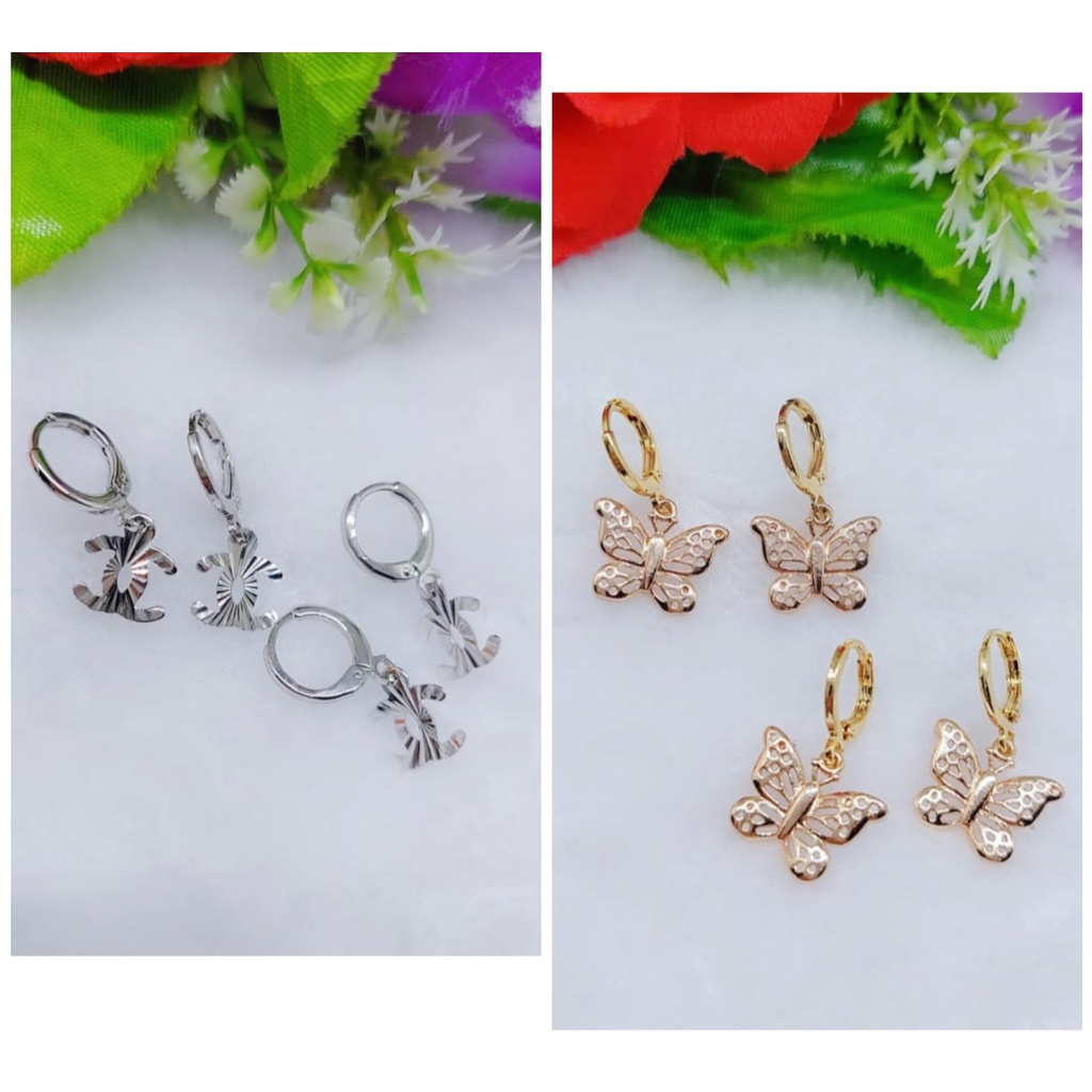 Anting xuping kupu&amp;cc lapis emas perhiasan fashion
