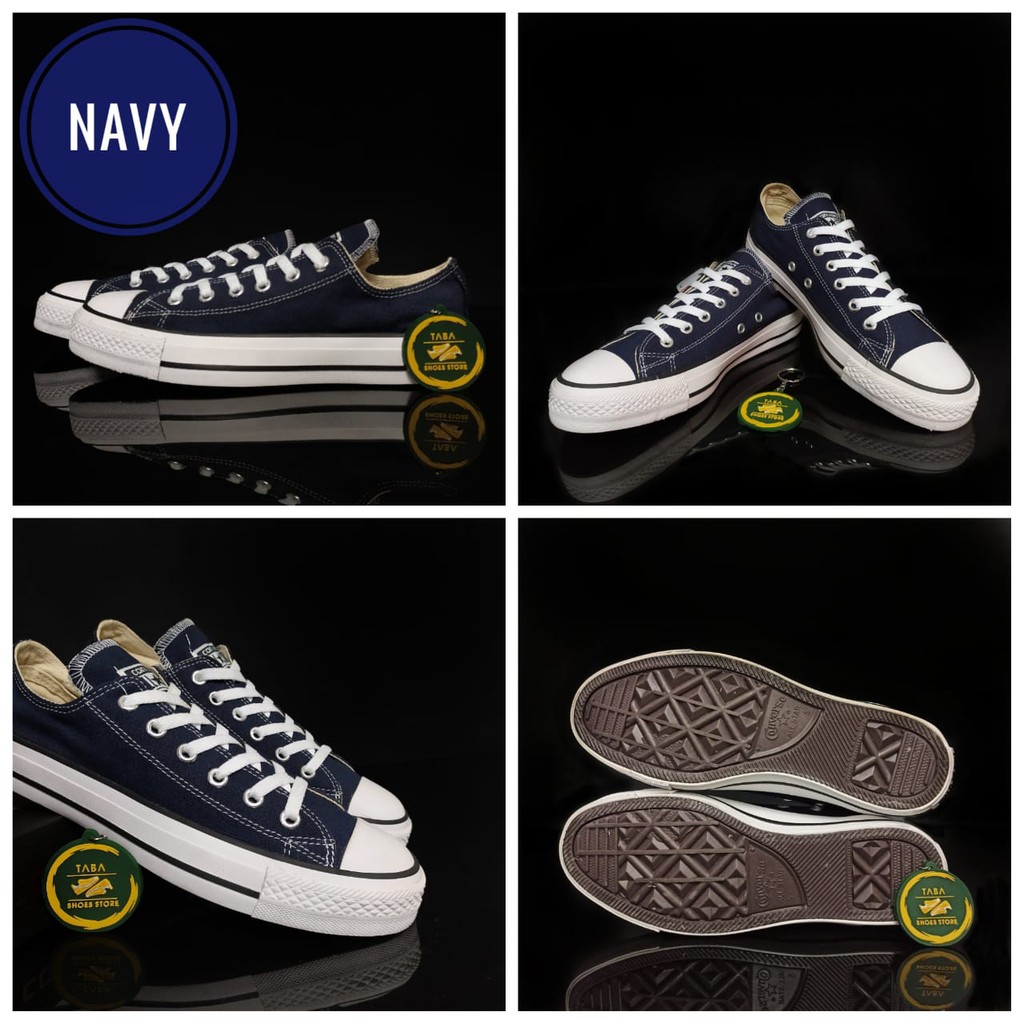 (BISA COD) SEPATU SNEAKERS CLASSIC NAVY PENDEK PRIA WANITA