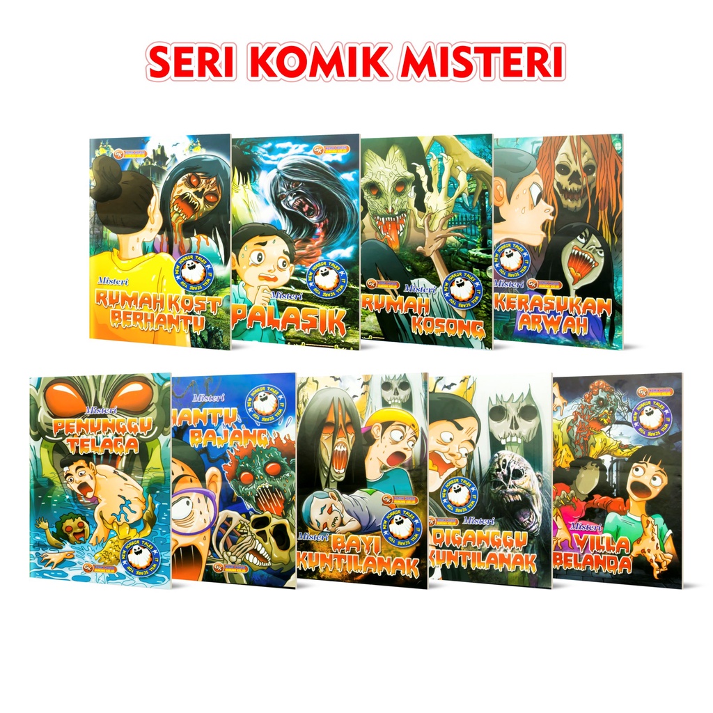 Komik Horor / Misteri Kerasukan Arwah / Bayi Kuntilanak / Rumah Kosong / Rumah Kos Berhantu Berwarna