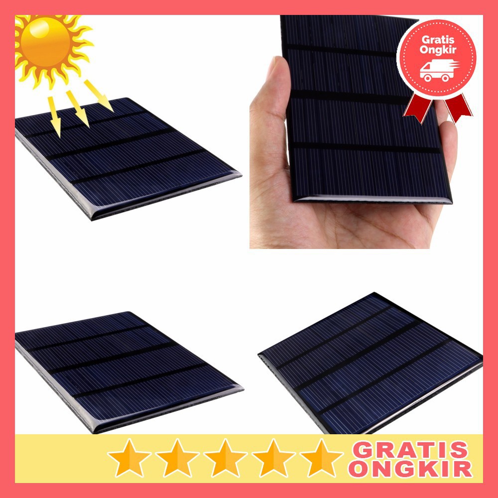 Grab Medan DIY Mini Star Solar Panel 12V 1.5W - CNC85X115-18 - Black