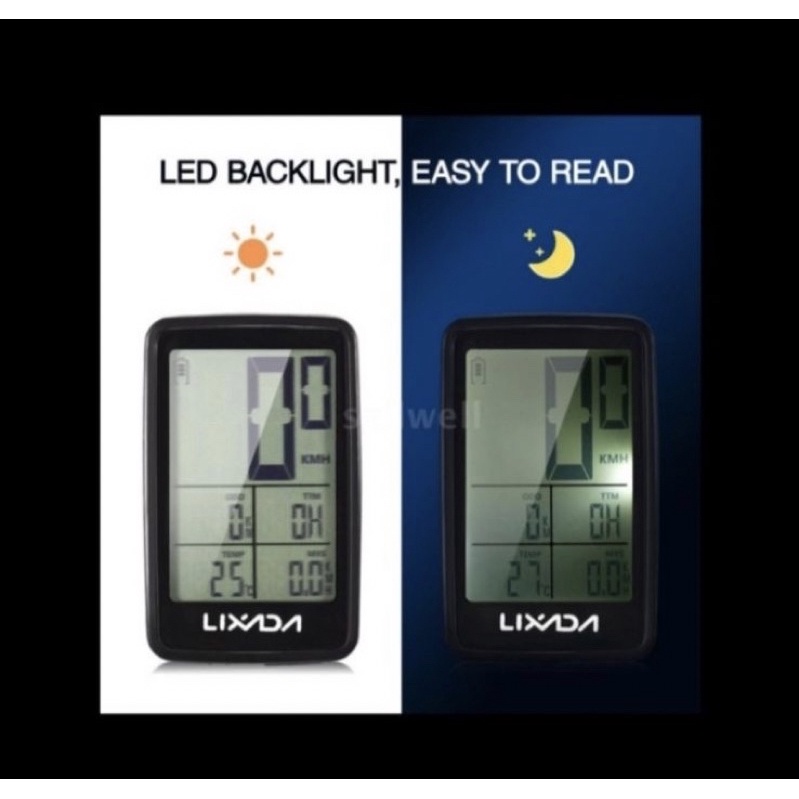 Lixada Wireles Speedometer sepeda. Lixada odometer. original