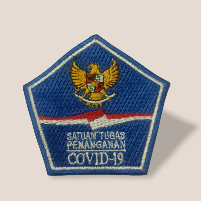 Jual LOGO SATGAS COVID SATUAN TUGAS BORDIR BADGE BET EMBLEM PATCH ...