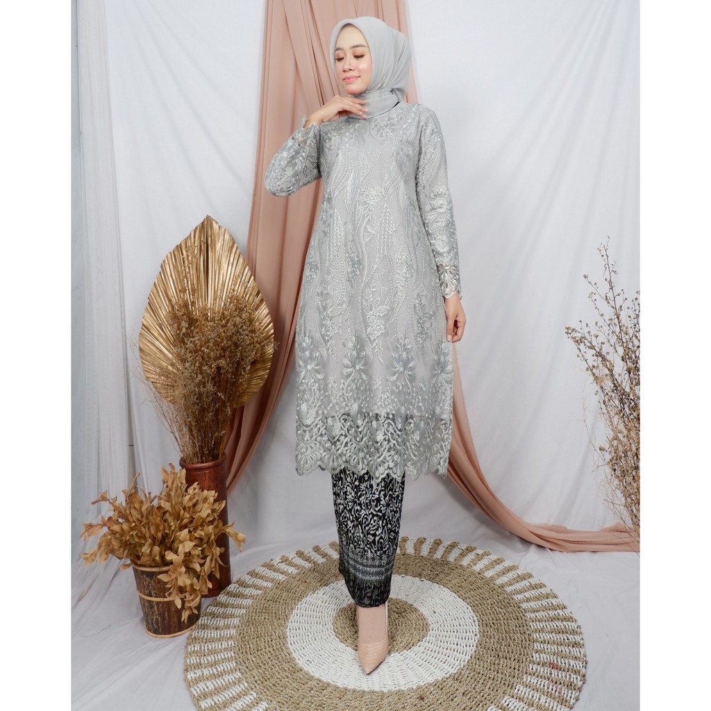 ALD&gt; OUTFIT KEBAYA PESTA / KEBAYA TULLE BORDIR /  KEBAYA MODERN / BAJU KEBAYA CANTIK KEKINIAN