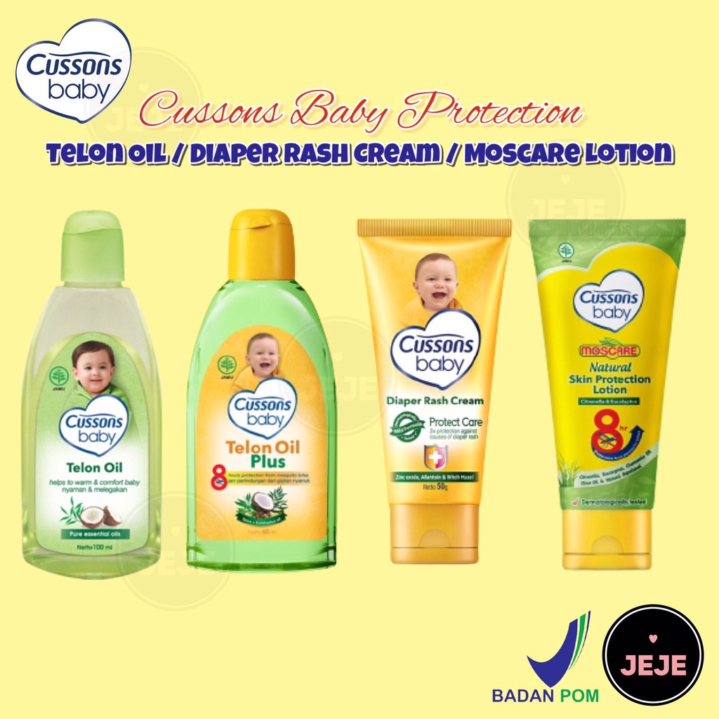 Cussons Baby Telon Oil Plus / Moscare Skin Lotion / Diaper Rash Cream