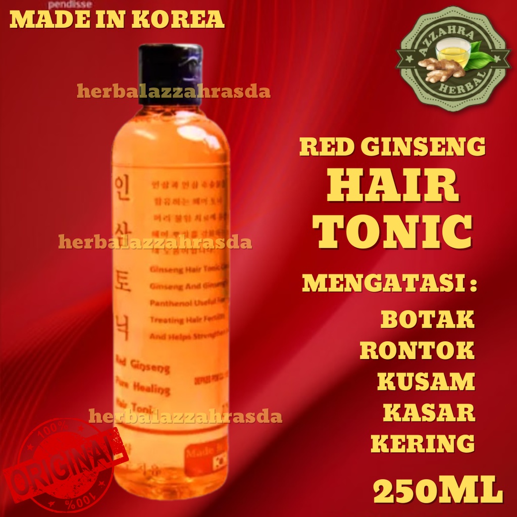 Red Ginseng Hair Tonic / Penumbuh Rambut Botak Pria Wanita dan Nutrisi Pencegah Kerontokan dari Bahan Natural