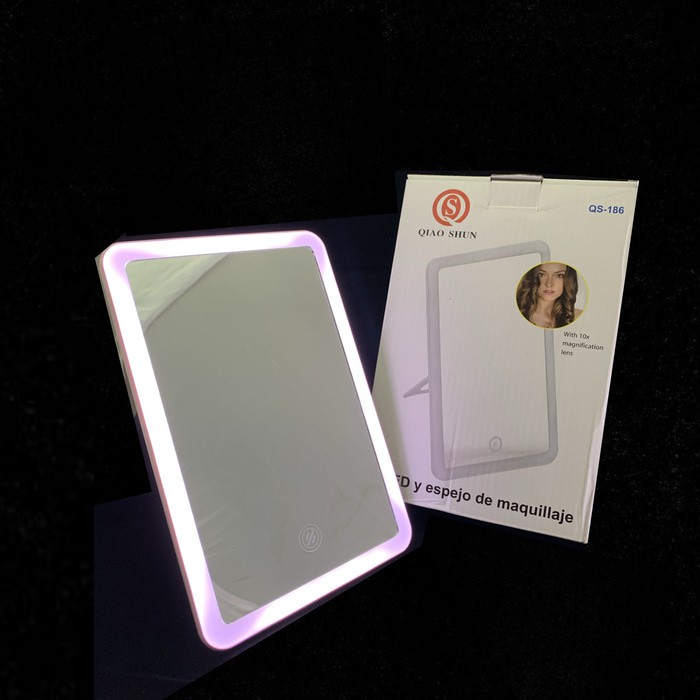 Makeup Mirror LED Lamp Lampu Cermin Kosmetik Recharger Cas QS-186