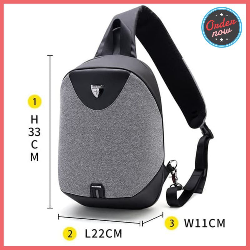 PROMO Tas Selempang Anti Maling Anti Air Ori Arctic Hunter Import - Hitam HOT