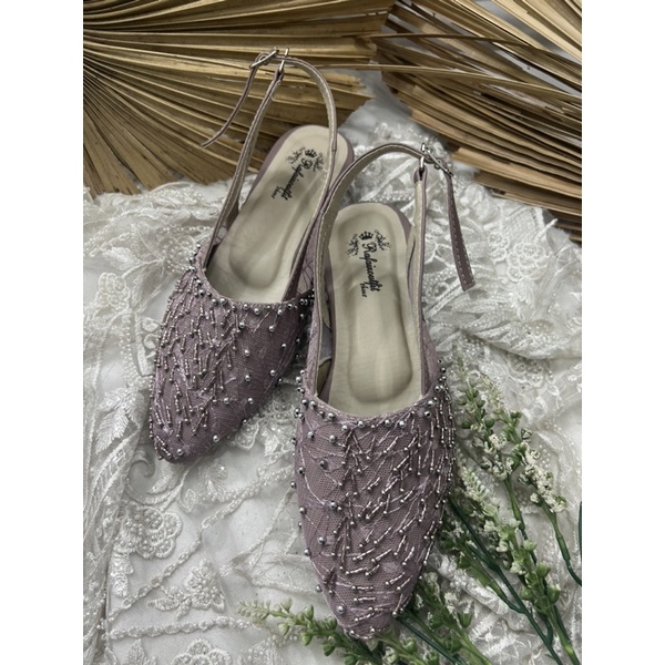 sandal wanita wedding sabrina mauve 2cm